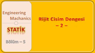 Statik Rijit Cisim Dengesi  İki ve Üç Kuvvet Elemanlar amp Üç Boyutta Denge [upl. by Llenod]