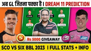 SCO vs SIX Dream11 Prediction  Perth Scorchers vs Sydney Sixers  SCO vs SIX Dream11 Team 2024 [upl. by Melanie]