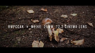 Meike 25mm T22 Cinema Lens  BMPCC4K Footage [upl. by Yuri]