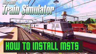 HOW TO DOWNLOAD amp INSTALL MSTS WITH INDIAN TRAIN amp ROUTES  100 WORKING [upl. by Nyved]