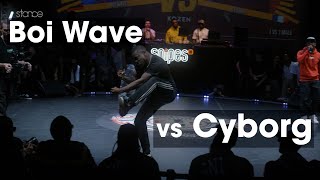 Boi Wave vs Cyborg Top 8 Male  stance  EBS 2022 [upl. by Ynaffat]