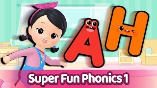 Super Fun Phonics A to H  Alphabet song [upl. by Kehoe726]