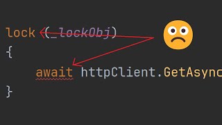 Why you cant use await inside a lock CNET [upl. by Duane]