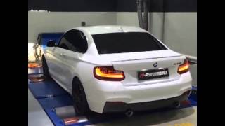 BMW M235i with full armytrix valvetronic exhaust system  power and the sounds [upl. by Pellikka]