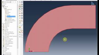 FEA  Abaqus  Curved beam tutorial [upl. by Arukas]