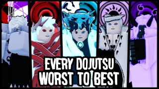 EVERY Dojutsu Bloodline RANKED From WORST To BEST  Shindo Life Bloodline Tier List [upl. by Attoynek]