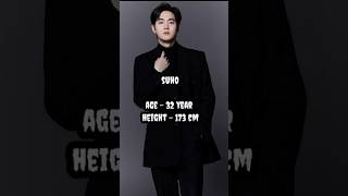 EXO Members Age amp Height kpop exo age height viral ytshorts [upl. by Anelra460]