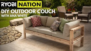 How To DIY Outdoor Couch with Ana White [upl. by Formenti841]