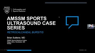 Retrocalcaneal Bursitis with Dr Brian Sutterer  AMSSM Sports Ultrasound Case Presentation [upl. by Aneelahs]