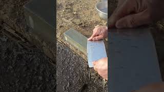 Natural whetstone useful for sharpening knives and axes [upl. by Carper79]