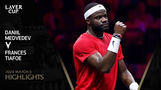 Daniil Medvedev v Frances Tiafoe Highlights  Laver Cup 2024 Match 5 [upl. by Lertnek]