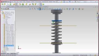 SolidWorks  How to add springs in assembly [upl. by Aneris]