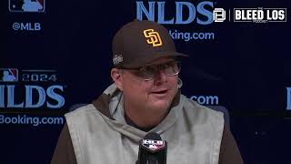 Dodgers Postseason Padres Manager Mike Shildt discusses Win or Go Home Game 5 NLDS vs Dodgers [upl. by Jerrold]