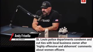 Andy Frisella from the Read AF Podcast make violent offensive comments about women polices [upl. by Secnarfyram448]