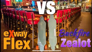 Exway Flex VS Backfire Zealot review race amp range amp GIVEAWAY [upl. by Melisent]