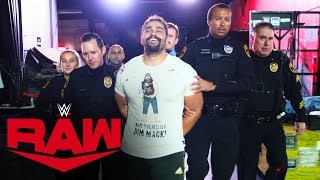 Rusev is taken away from Raw in handcuffs Raw Exclusive Nov 25 2019 [upl. by Acirre]