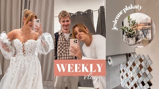 MIERZĘ SUKNIE ŚLUBNE  MALUJĘ KUCHNIĘ  ZAMÓWIŁAM JESIENNE PLAKATY  WEEKLY VLOG [upl. by Oicangi]