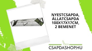 Nyestcsapda állatcsapda 100x17x17cm 2 bemenet  Csapdashophu [upl. by Ahsenauj]