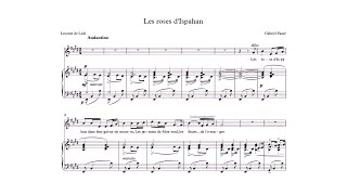 Les roses dIspahan  Fauré  accompaniment in E major [upl. by Oringas]