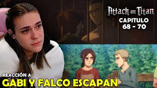 GABI Y FALCO ESCAPAN  REACCIÓN A SHINGEKI NO KYOJIN POR PRIMERA VEZ  68  70 [upl. by Furmark]