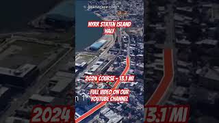 NYRR Staten Island Half 2024 fly over the halfmarathon course Video of the race path [upl. by Arbe]