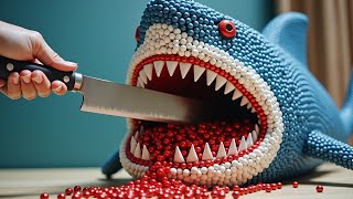 1000 Best of Magnetic Balls Food Compilation IRL  Hunting Shark  Stop Motion Cooking [upl. by Joyan]