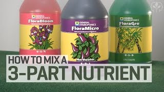 How To Mix a 3Part Hydroponics Nutrient Solution [upl. by Hyrup]