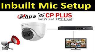 Inbuilt Audio Mic HD CPPLUS Camera setting in DVR 2024 [upl. by Hulton]