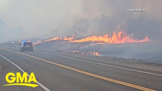 Largest wildfire of the year burning in California [upl. by Iru516]