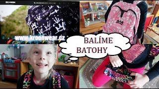 Balíme batohy  Testování výrobků batohy Kroonwear  Máma v Německu [upl. by Furtek390]