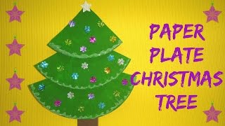 Christmas Craft  Paper Plate Christmas Tree  Paper Plate Craft [upl. by Ahcrop439]