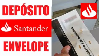 Deposito Santander no Envelope  Depositando Dinheiro sem Cartão [upl. by Annais]