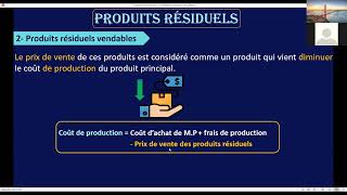 comptabilité analytique  les produits résiduels les encours de production cas de synthèse [upl. by Kinnon289]