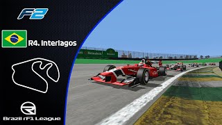 Brazil rF1 League Formula 2  R4  GP DE INTERLAGOS  AO VIVO [upl. by Arodal]