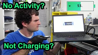 How To Fix Lenovo Battery No Activity and Not Charging Past 53 [upl. by Llerraj]