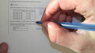 162b Deducing a rate law from initial reaction rate data [upl. by Inod915]