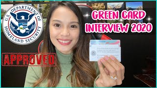 MY GREEN CARD INTERVIEW EXPERIENCE 2020  WE’RE APPROVED 🎉  MARRIAGE BASED [upl. by Okin]