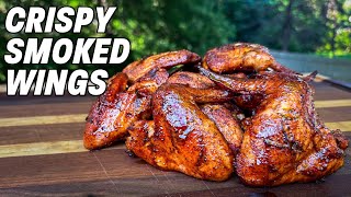 CRISPY Smoked Chicken Wings On A Pellet Grill  Ash Kickin BBQ [upl. by Ceevah535]