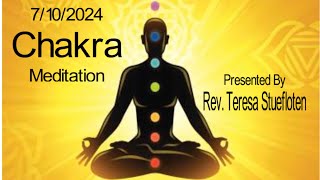 Chakra Meditation by Rev Teresa Stuefloten 7102024 [upl. by Rochette]