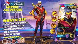 Script Skin Chou Hero  Thunderfist No Password Terbaru Full Effect amp Voice  New Patch [upl. by Rainah128]