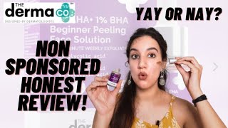 The Derma Co 15 AHA  1 BHA Peeling Solution Review Best Chemical Peel For Beginners [upl. by Leiram]