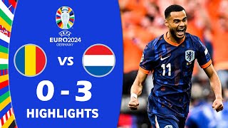 Rumänien gegen Niederlande 03 Höhepunkte Tor  UEFA Euro 2024 [upl. by Seve300]