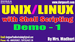 UNIXLINUX with Shell Scripting tutorials  Demo  1  by Mrs Madhuri on 29072024 10AM IST [upl. by Atekihc747]