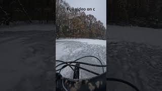 Winter cycling in ice eletricbike ridingbike mtb mtblife winter [upl. by Acillegna]