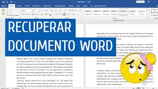 Como RECUPERAR un DOCUMENTO de WORD NO GUARDADO [upl. by Inihor]