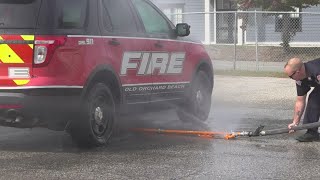 Fire crews in Old Orchard Beach finish training to battle EV fires [upl. by Adnilg]