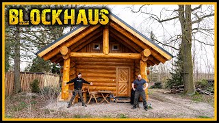 Das Blockhaus  Übernachtung Licht und Küchenbau Part 13  Naturstammhaus Canadahaus Blockhütte [upl. by Nylirrehs]