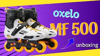 Mf 500 skates unboxing Oxelo Mf 500 inline skating details professional Skating Shoes [upl. by Einnob]