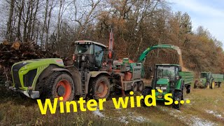 Der Winter kommt Holz häckseln Güllefass und Krone einwintern [upl. by Sakmar]