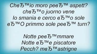 Andrea Bocelli  Notte e Piscatore Lyrics [upl. by Yci381]